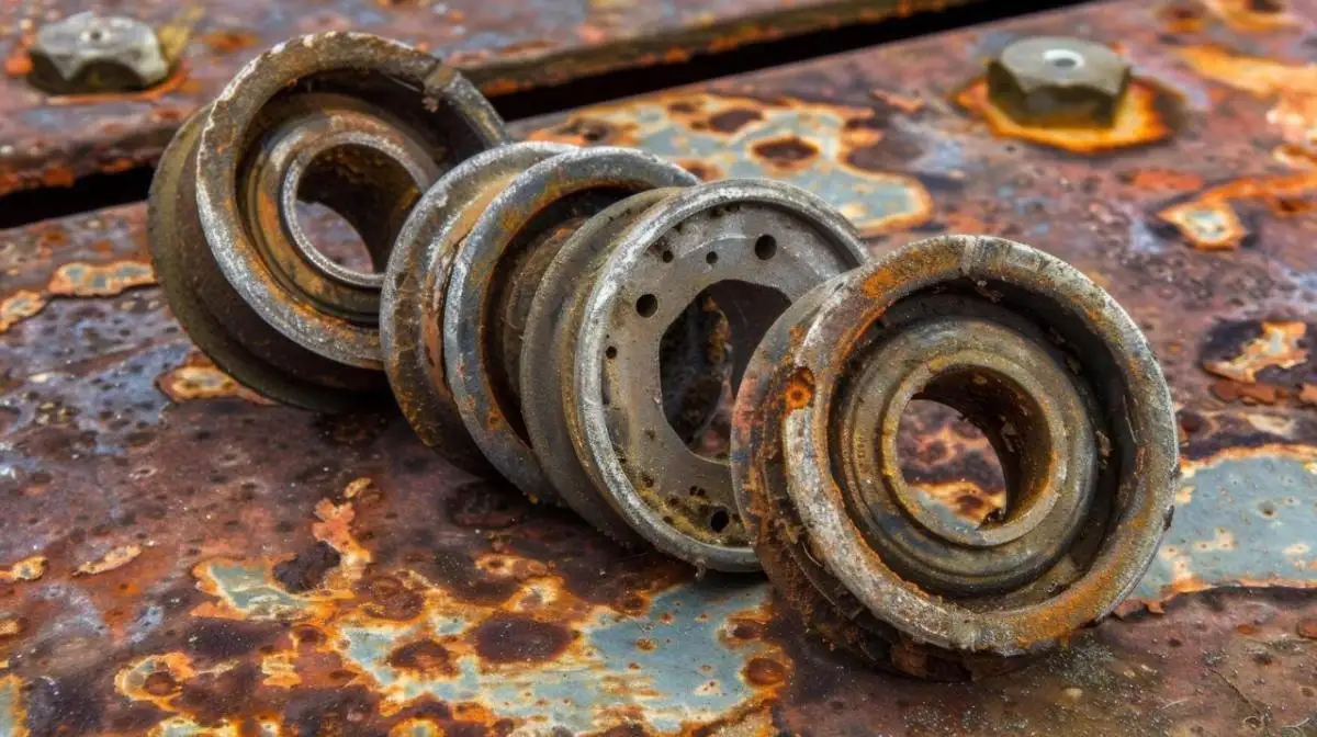 vòng bi nhiễm nước khiến quá trình oxy hóa diễn ra nhanh chóng