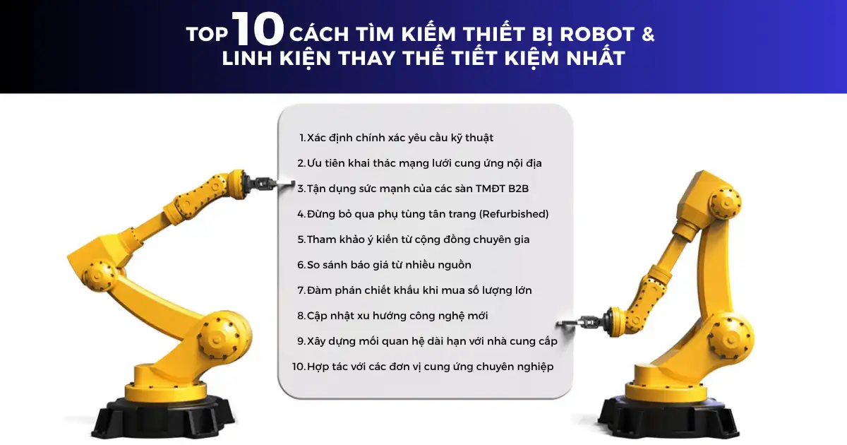 10 lời khuyên về cách tìm kiếm thiết bị robot tiết kiệm chi phí
