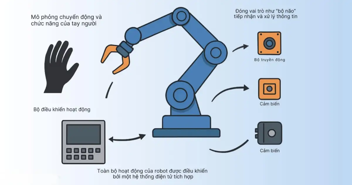 Cấu tạo robot phân loại sản phẩm