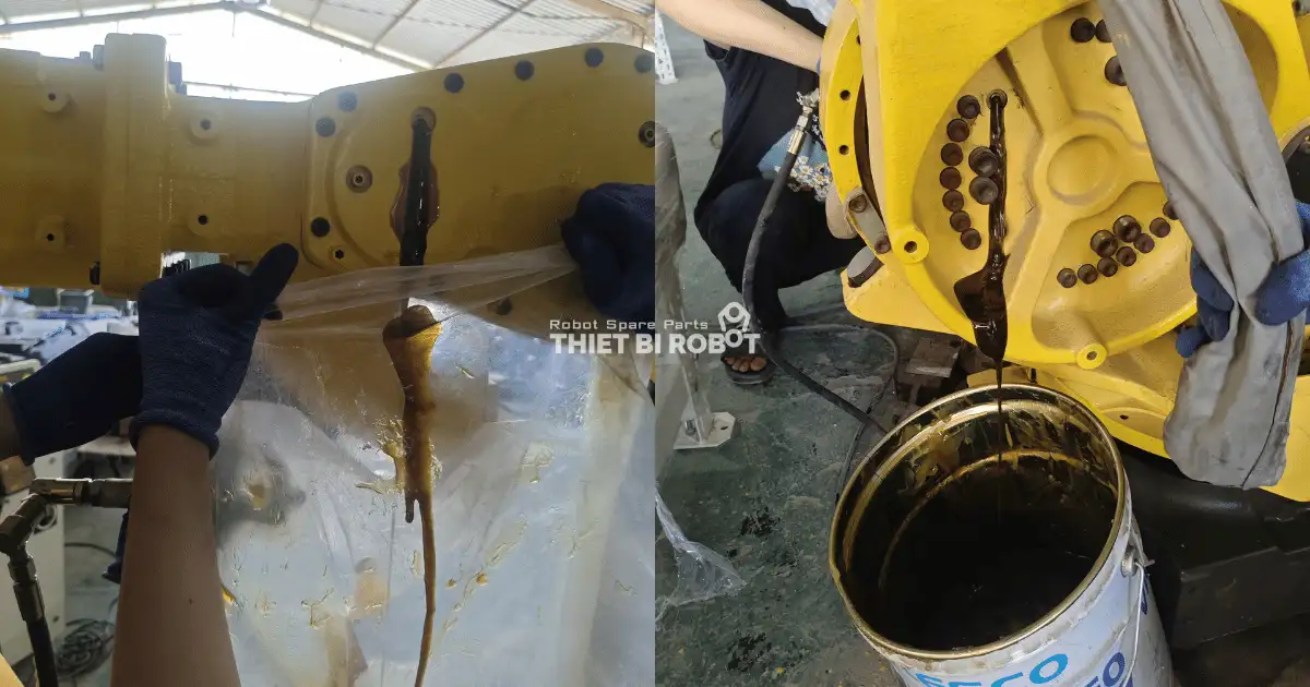 Cần chuẩn bị các vật liệu phụ trợ trước khi thực hiện quy trình thay mỡ robot Fanuc định kỳ