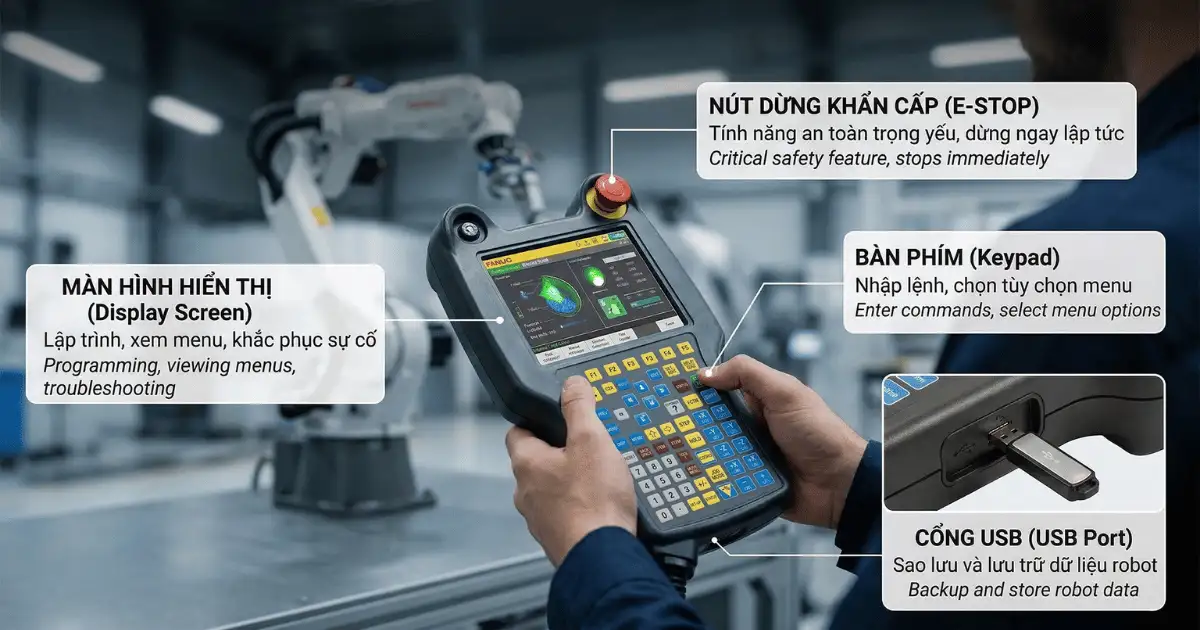 Model tay dạy robot được ứng dụng trong vận hành sản xuất